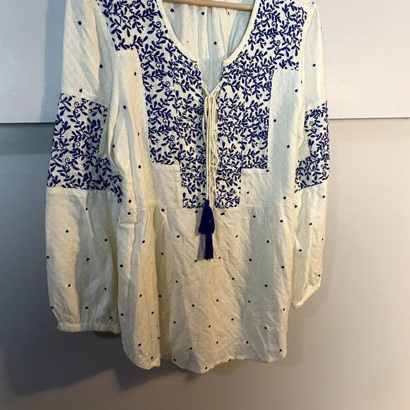 Anthropologie Libra Peasant Top by Vanessa Virginia, 10, Floral Embroidered EUC - Picture 8 of 14